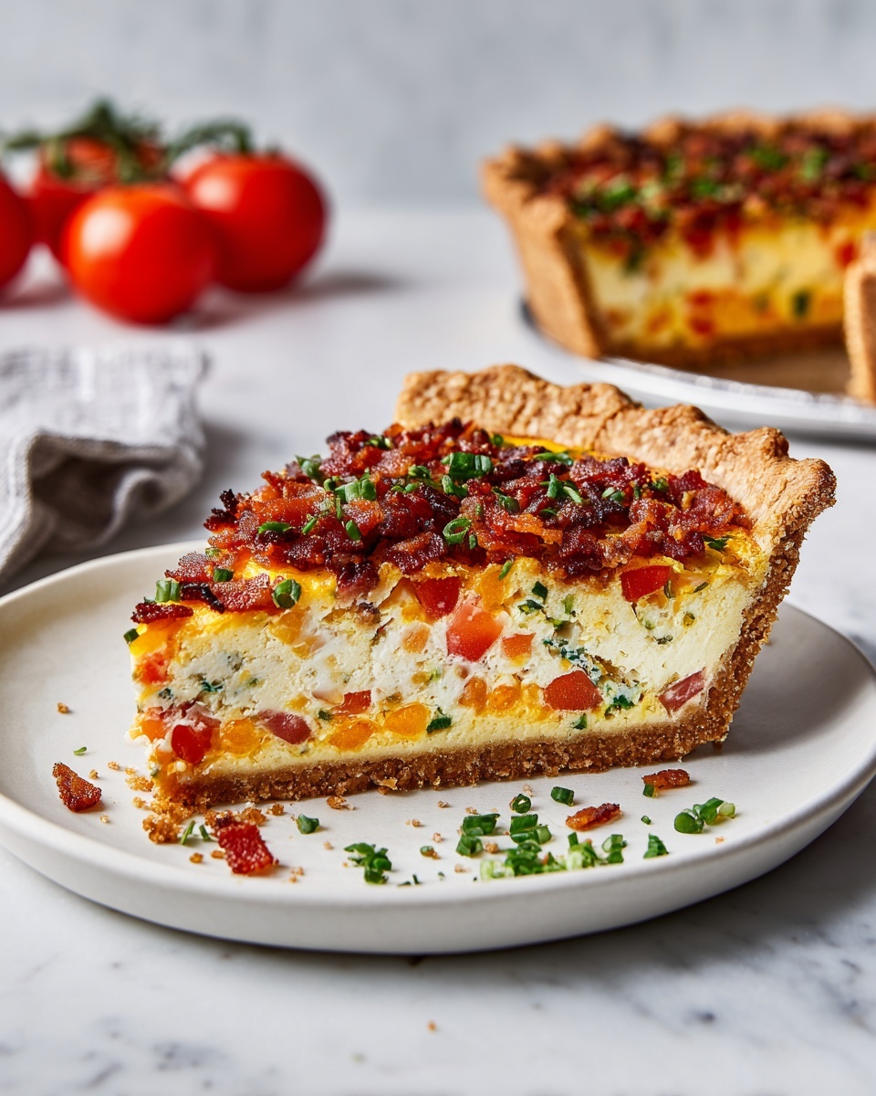 Hash Brown Crust Bacon and Cheddar Quiche Recipe - Recipe Image