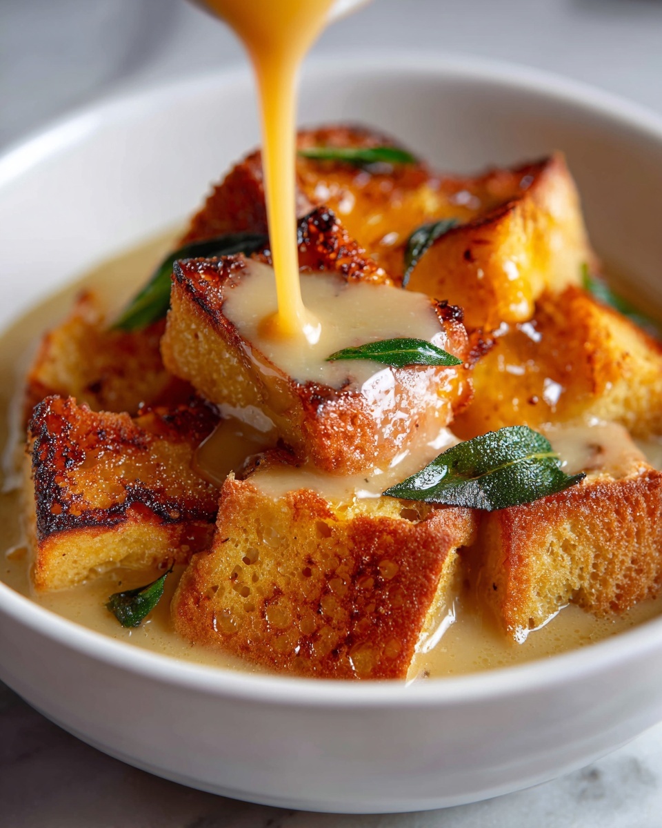 Bread Pudding with Vanilla Sauce Recipe - Recipe Image