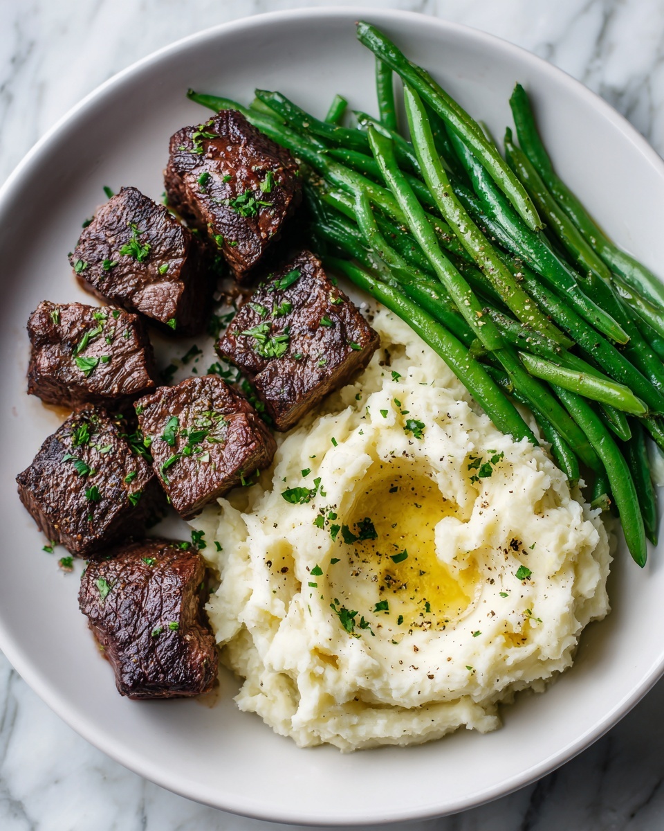 Garlic Butter Steak Bites with Parmesan Cream Sauce Recipe - Recipe Image