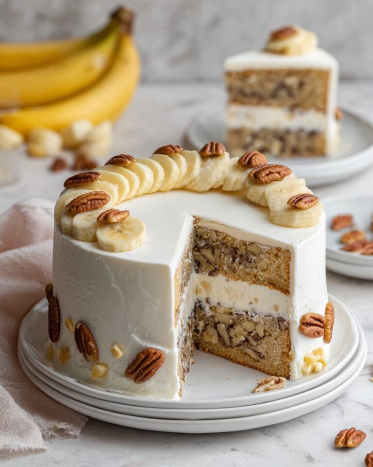 Heavenly Banana Walnut Cream Cake Recipe