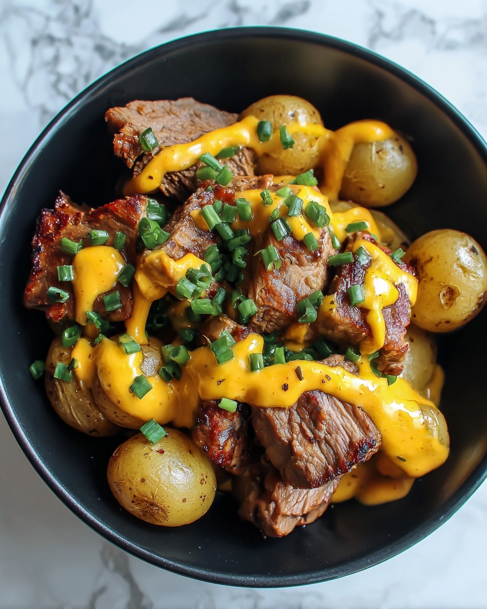 Crockpot Loaded Steak and Potato Bake Recipe - Recipe Image