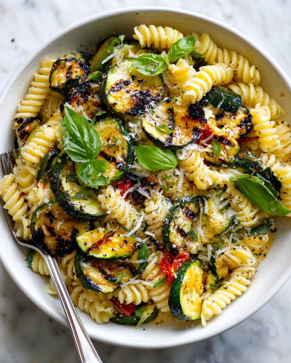 Pasta with Caramelized Zucchini and Lemon Parmesan Recipe - Recipe Image