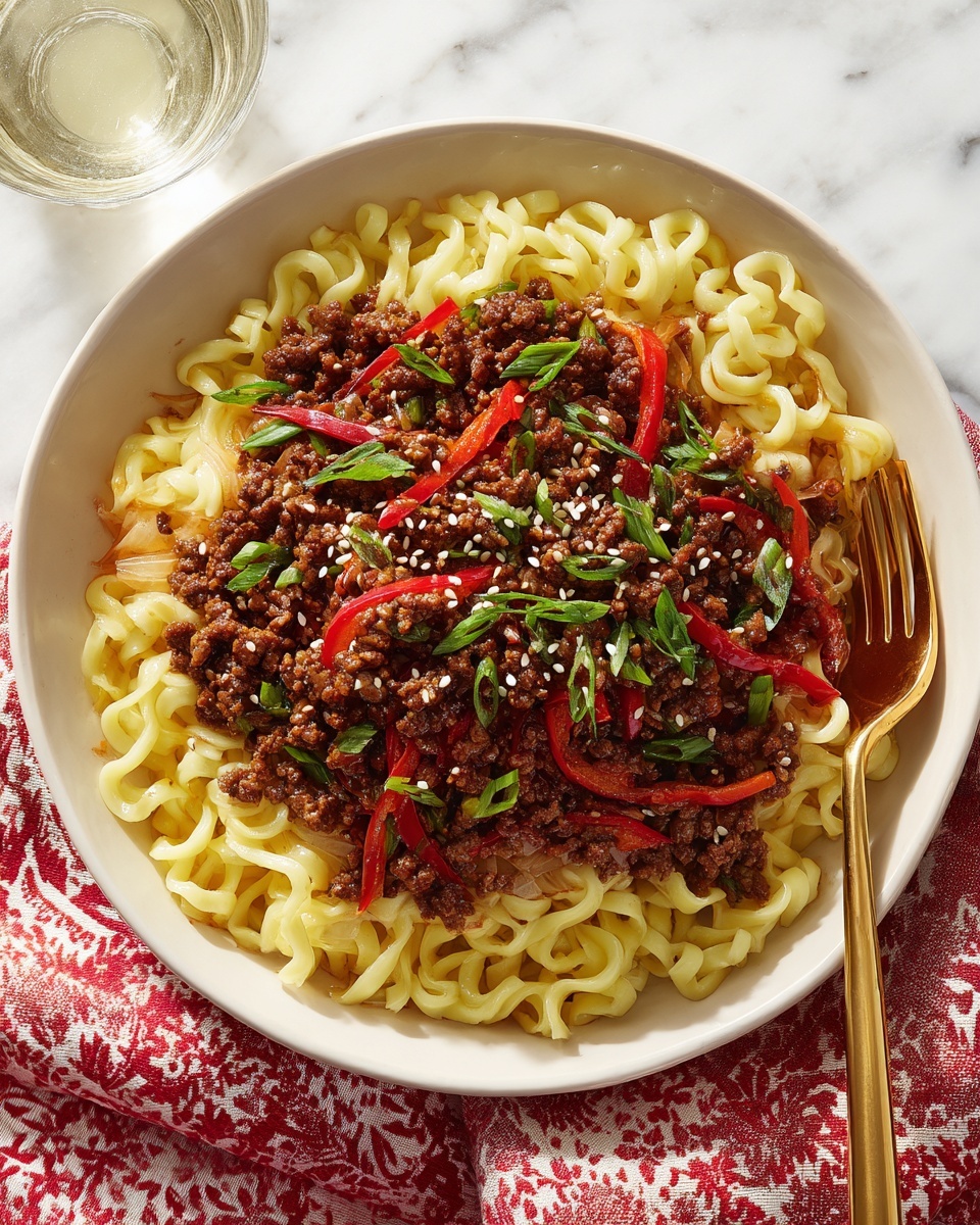 One-Pot Beef Ramen Noodles Recipe - Recipe Image