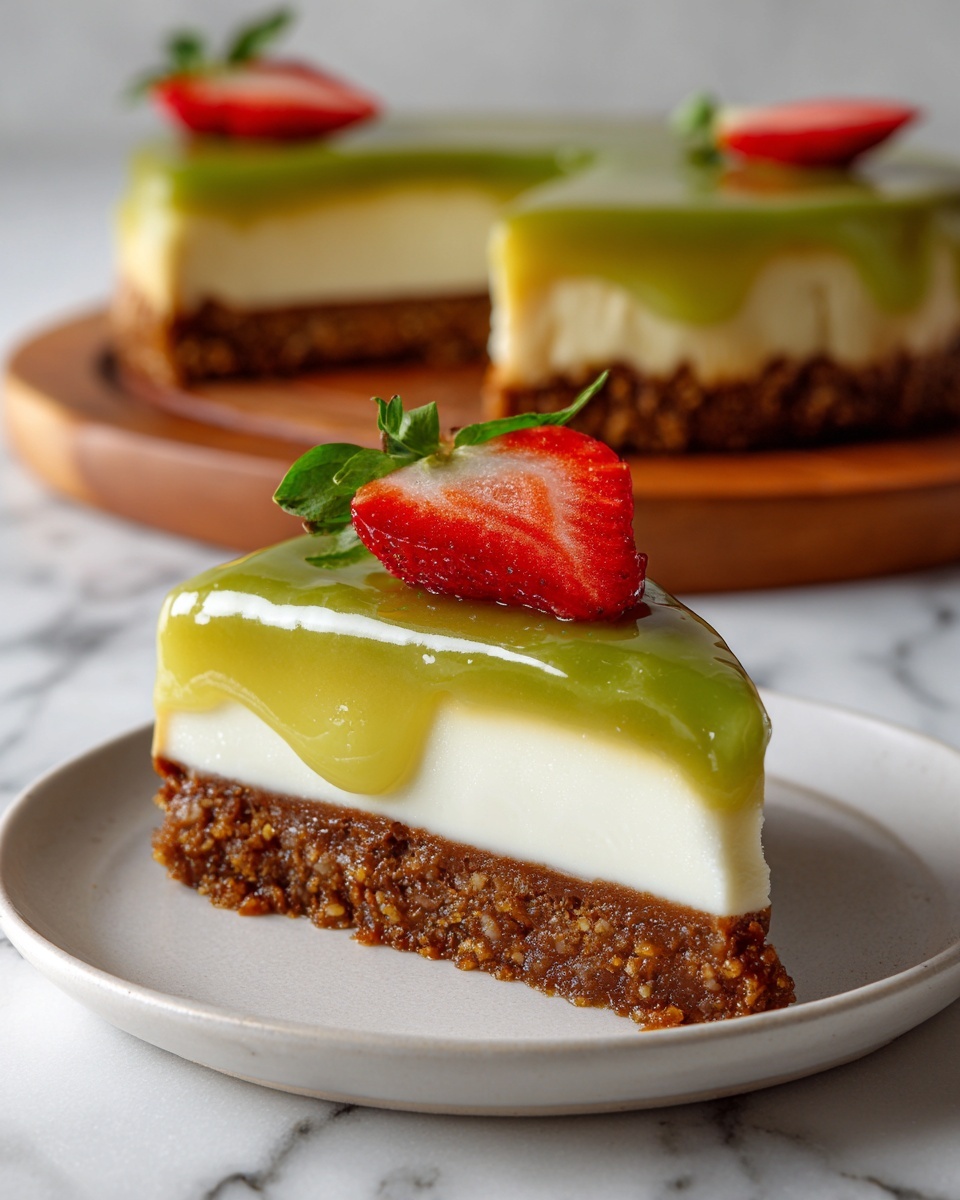 No-Bake Pistachio Cheesecake Recipe - Recipe Image