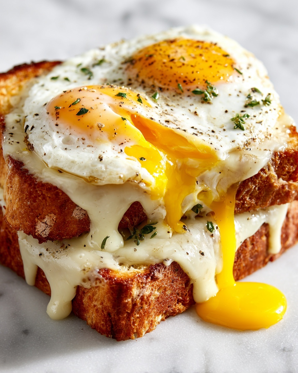 Air Fryer Cheesy Egg Toast Recipe - Recipe Image