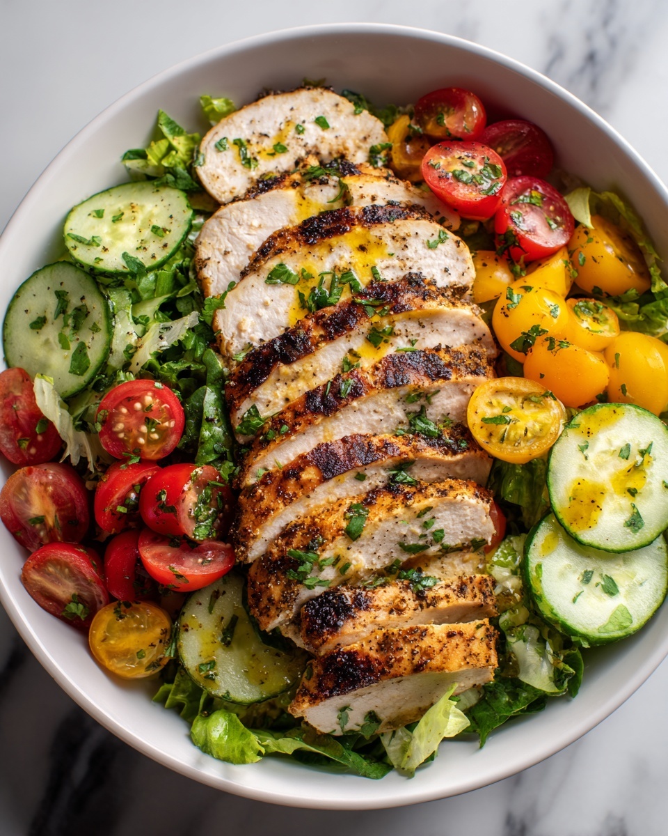 Grilled Chicken Salad with Honey Mustard Dressing Recipe - Recipe Image