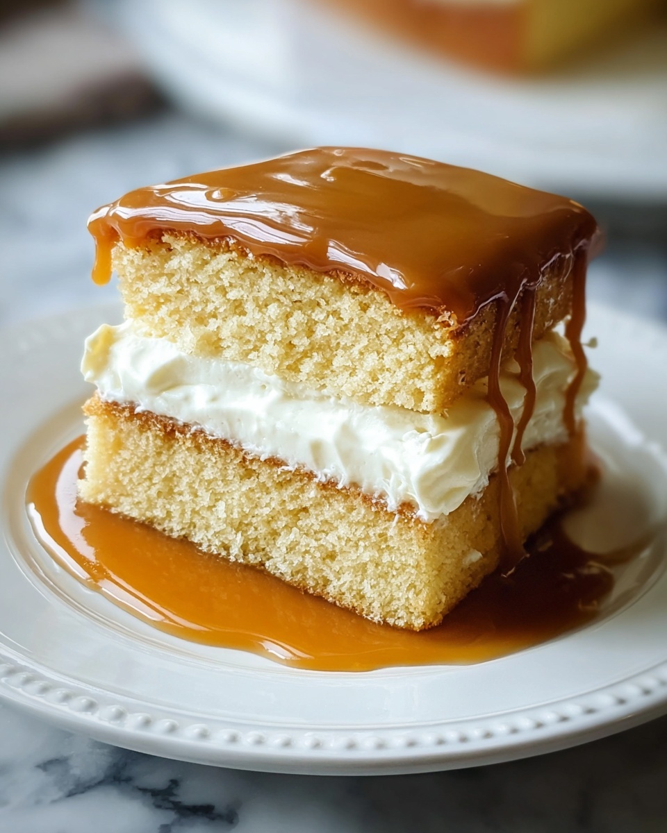 Caramel Drizzle Layer Cake Recipe - Recipe Image