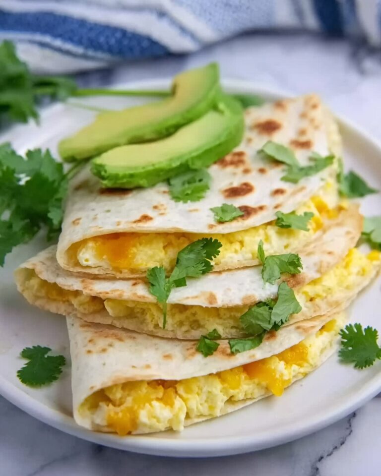 Egg & Avocado Breakfast Quesadilla Recipe