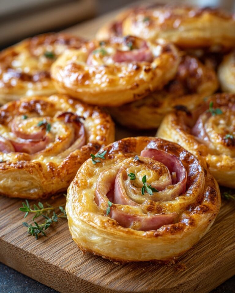 Ham and Cheese Puff Pastry Pinwheels Recipe