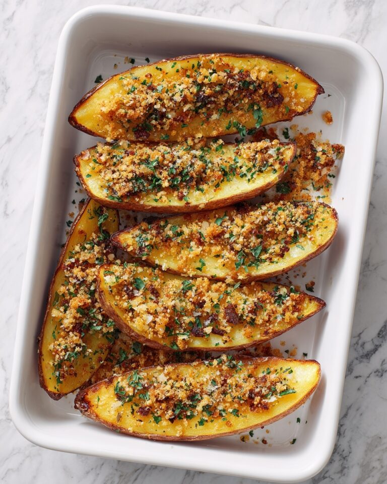 Baked Garlic Parmesan Potato Wedges Recipe