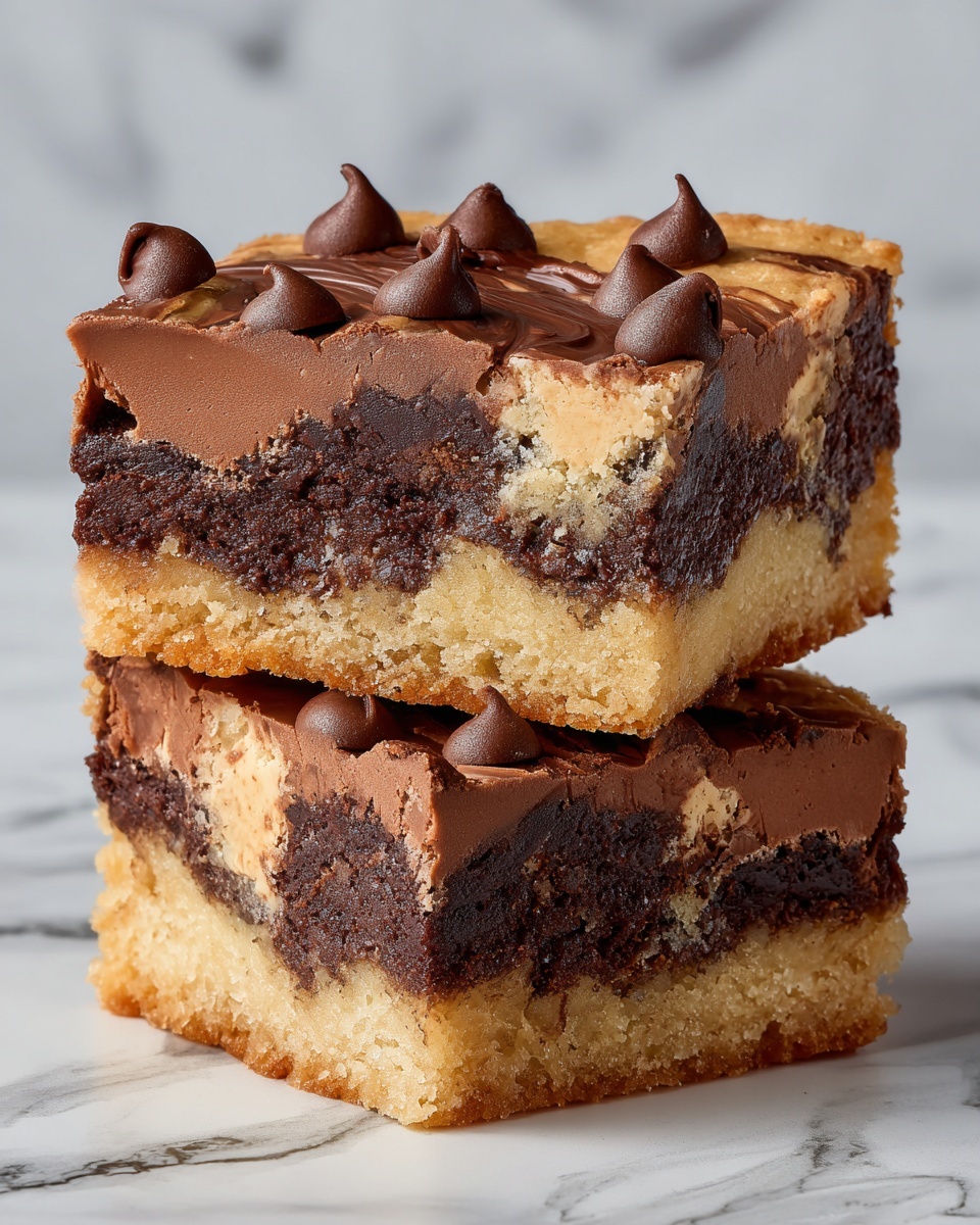 Fudge-Filled Peanut Butter Cake Bars Recipe - Recipe Image