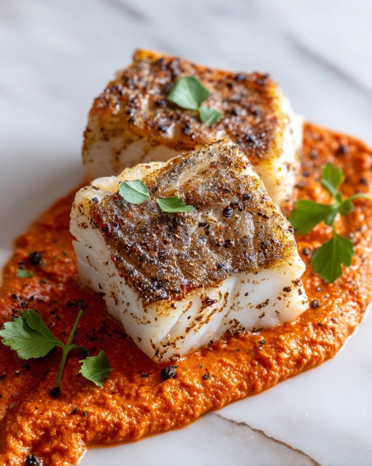 Perfectly Grilled Cod with Homemade Romesco Sauce Recipe