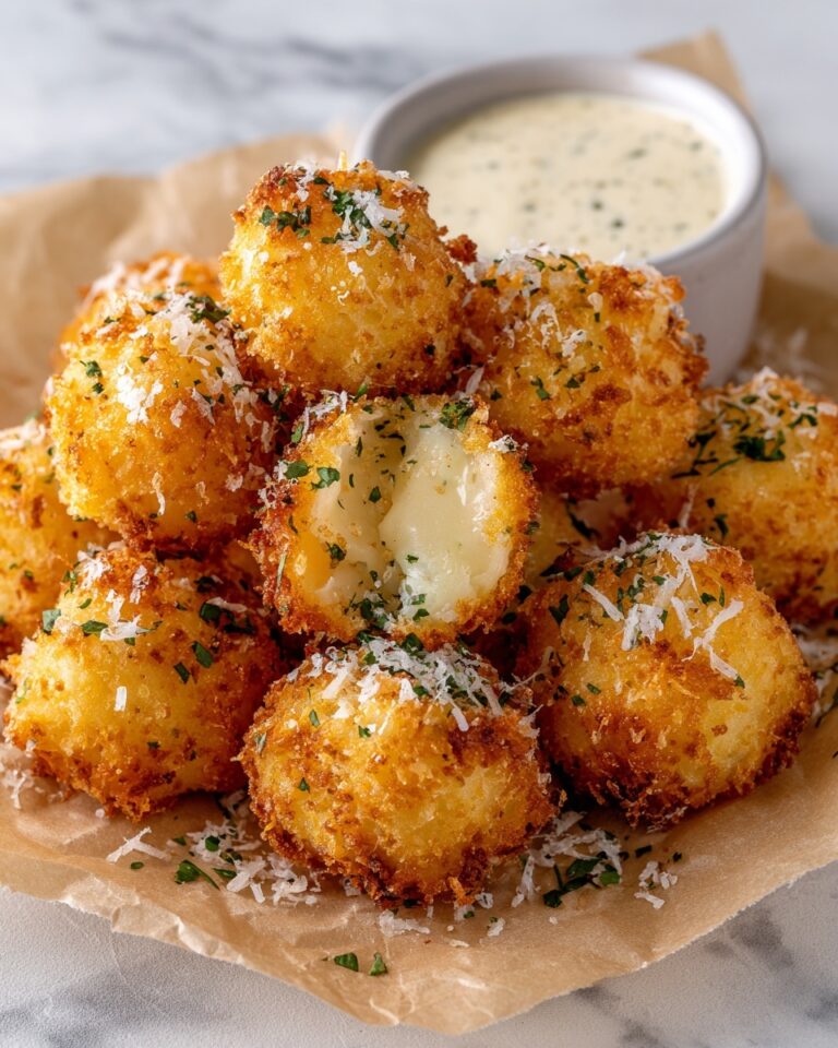 Crispy Parmesan Garlic Potato Balls Recipe