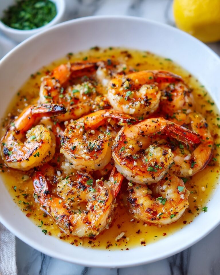 BBQ Grilled Prawns with Garlic and Lemon Recipe