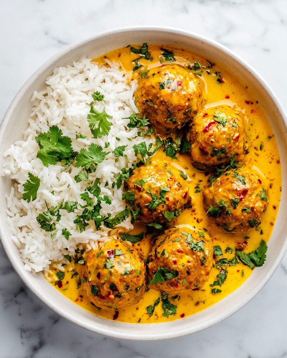 Chicken Meatball Curry Recipe - Recipe Image