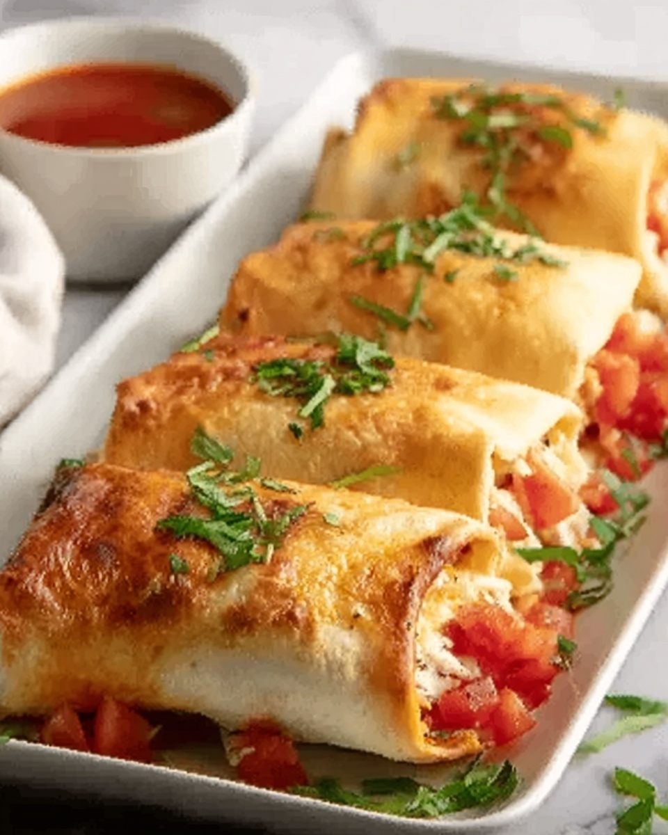 Baked Chicken Chimichangas Recipe - Recipe Image