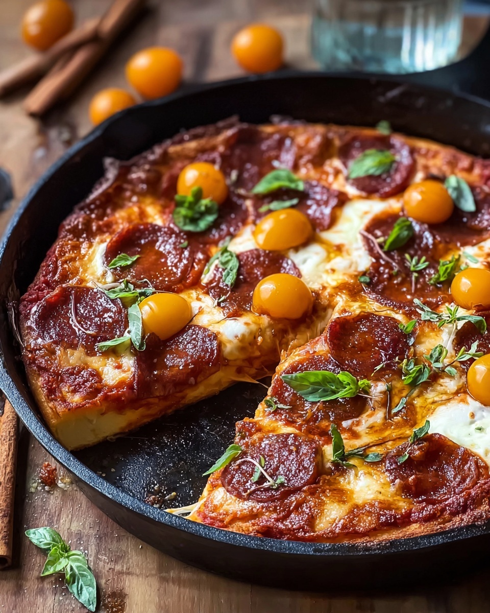 Skillet Cheesy Pizza Chicken Recipe - Recipe Image