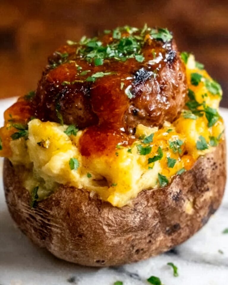 Hearty Steak Bites on Loaded Baked Potatoes Recipe