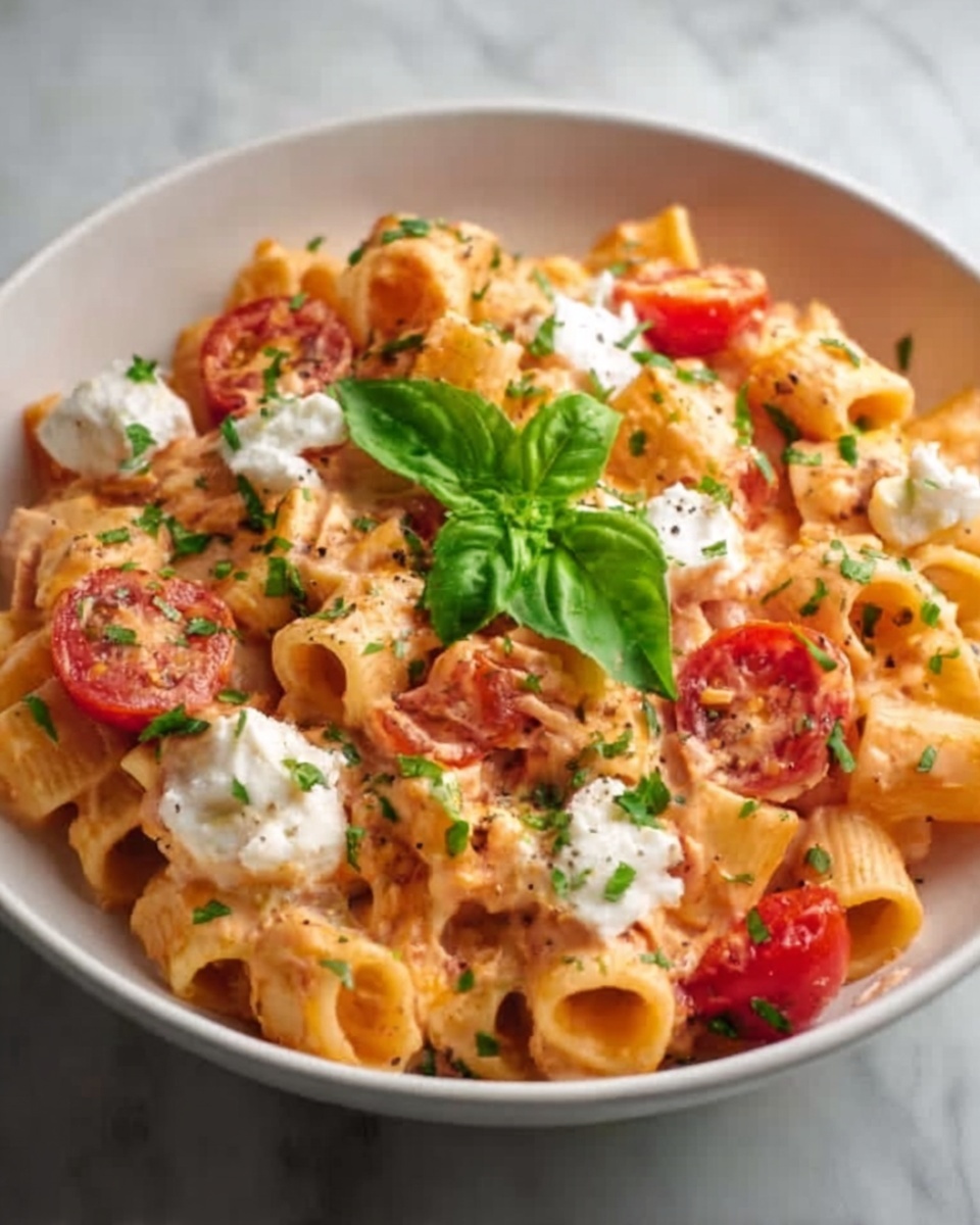 Cherry Tomato & Basil Pasta Recipe - Recipe Image