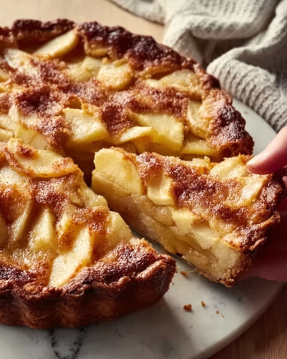 Swedish Apple Cake with Caramel Drizzle Recipe - Recipe Image