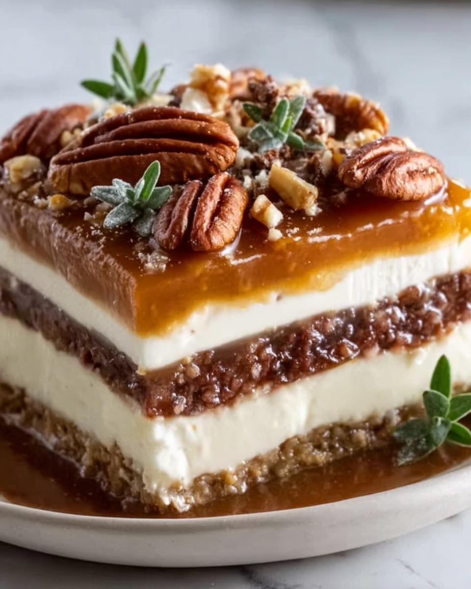Decadent Pecan Pie Lasagna Recipe - Recipe Image