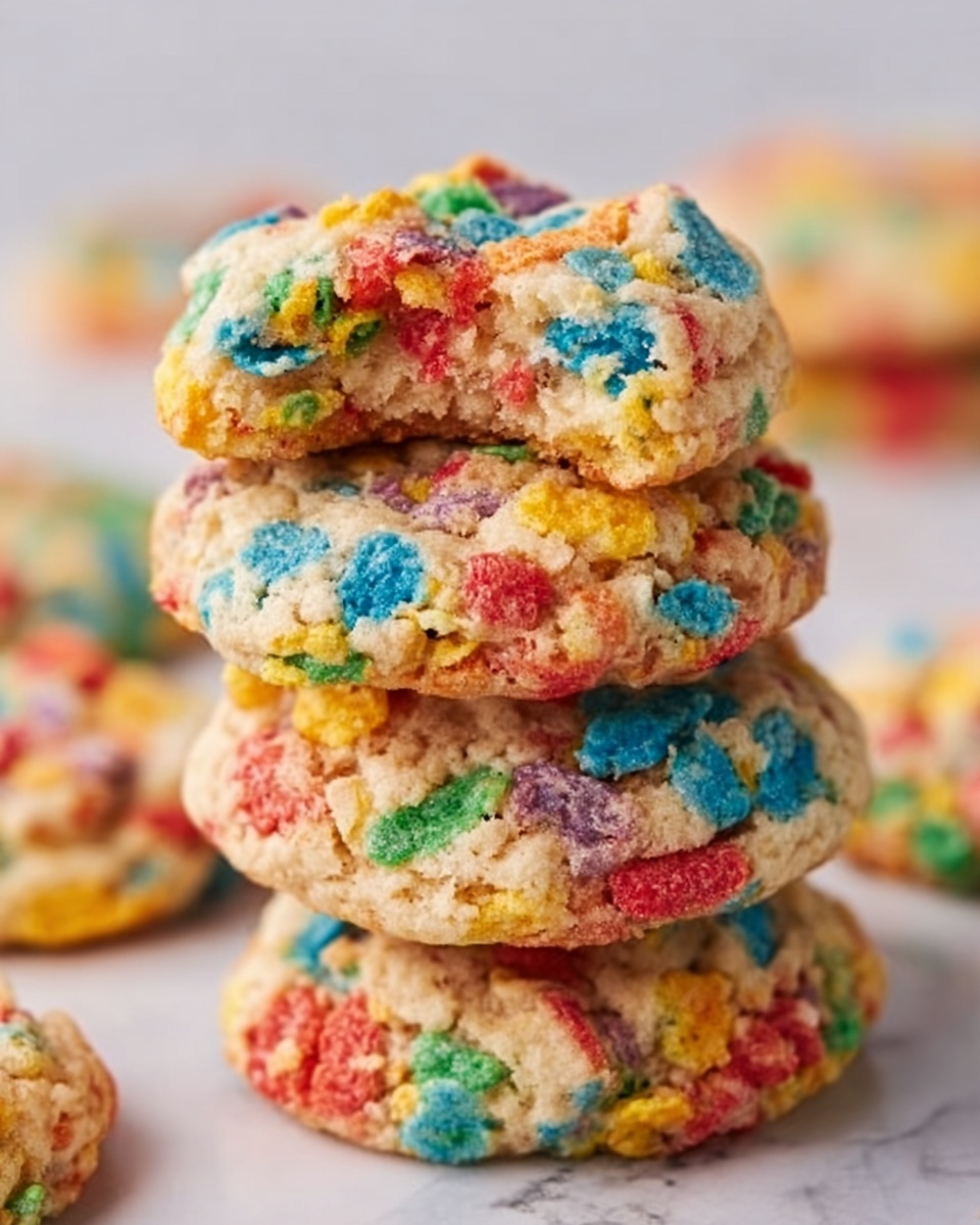 Fruity Pebbles Cake Mix Cookies Recipe - Recipe Image
