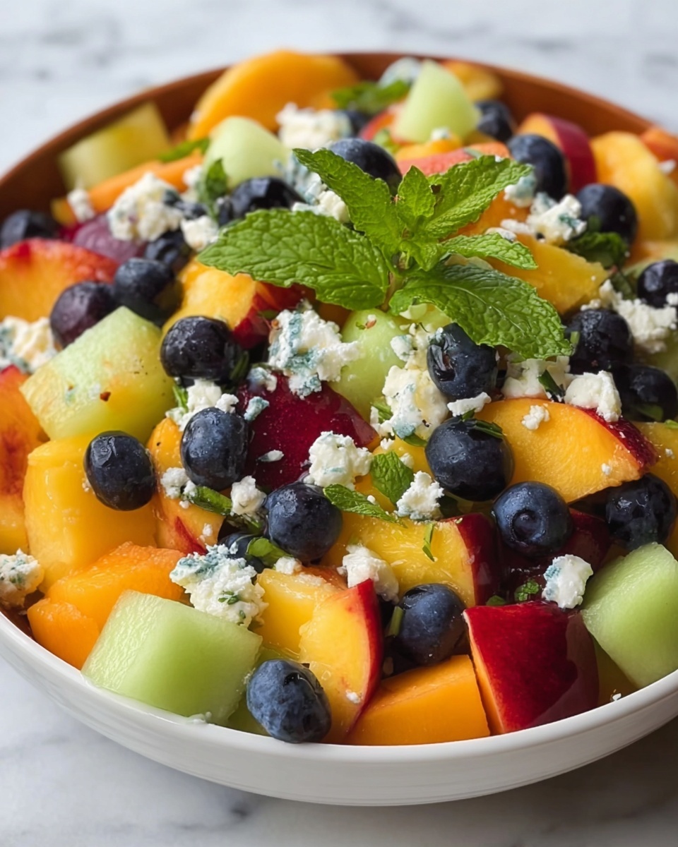 Blueberry Peach Feta Salad Recipe - Recipe Image