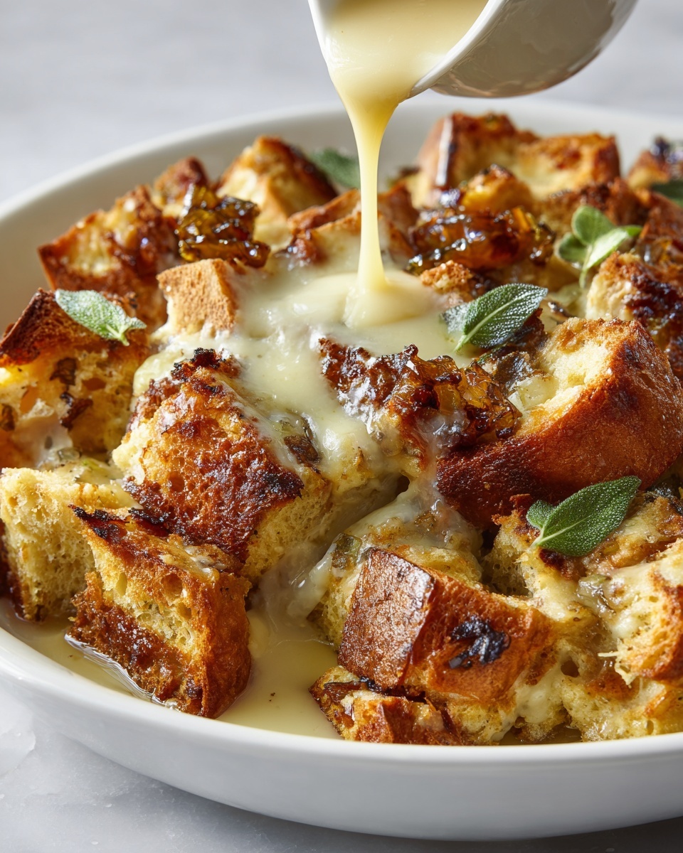 Bread Pudding with Vanilla Sauce Recipe - Recipe Image