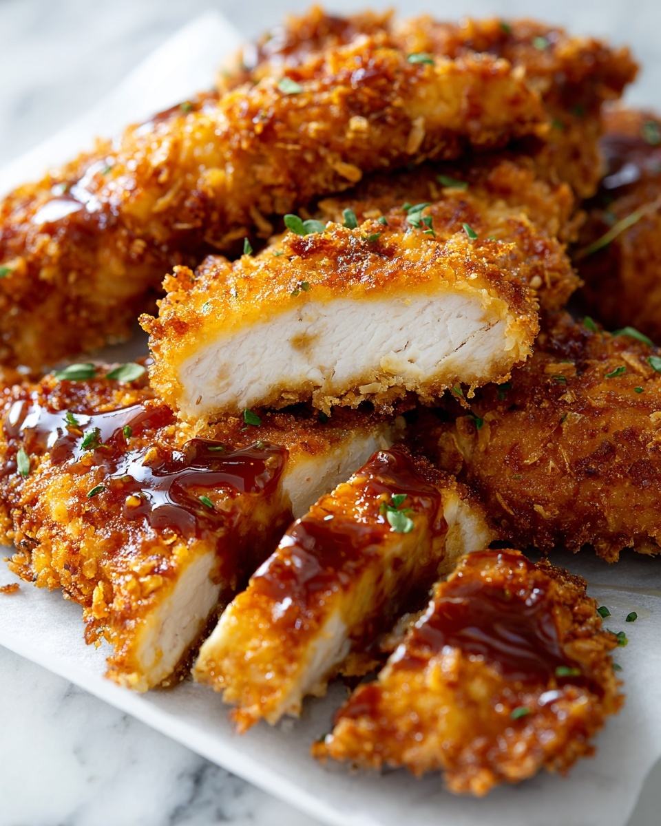 Baked Crunchy Hot Honey Chicken Recipe - Recipe Image
