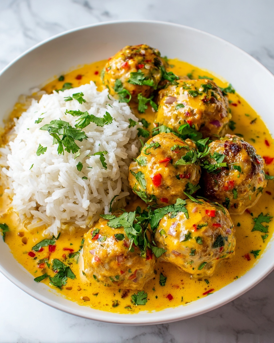 Chicken Meatball Curry Recipe - Recipe Image