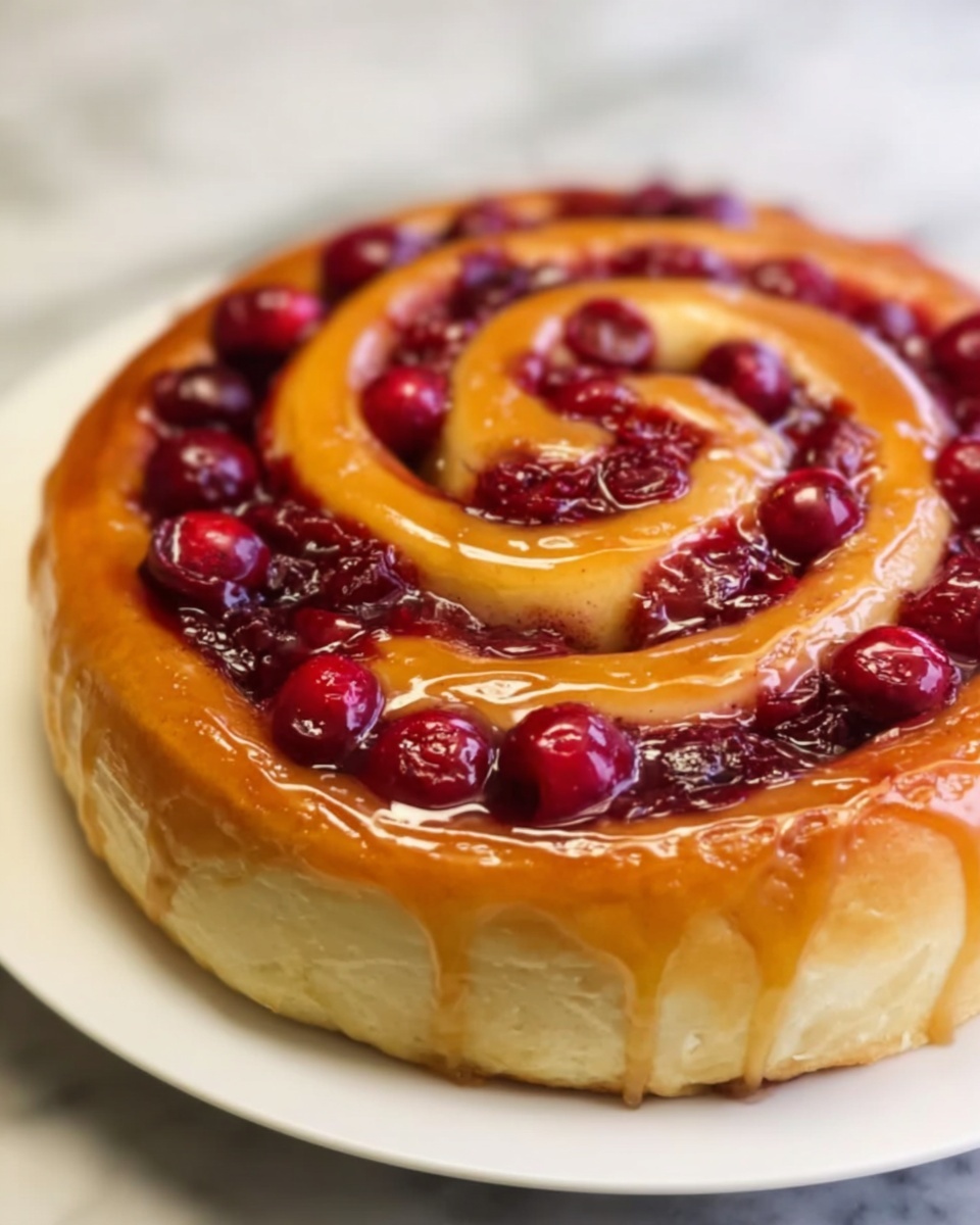 Raspberry Cinnamon Rolls with Lemon Glaze Recipe - Recipe Image