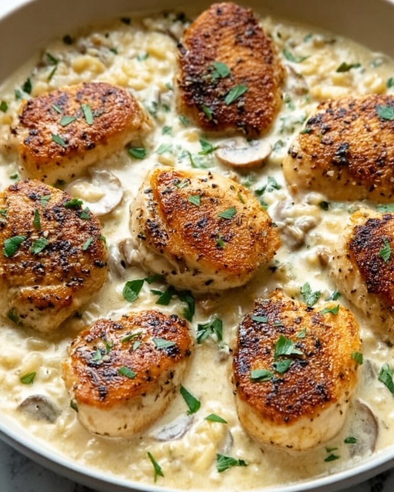 One-Pan Creamy Parmesan Chicken and Rice Recipe
