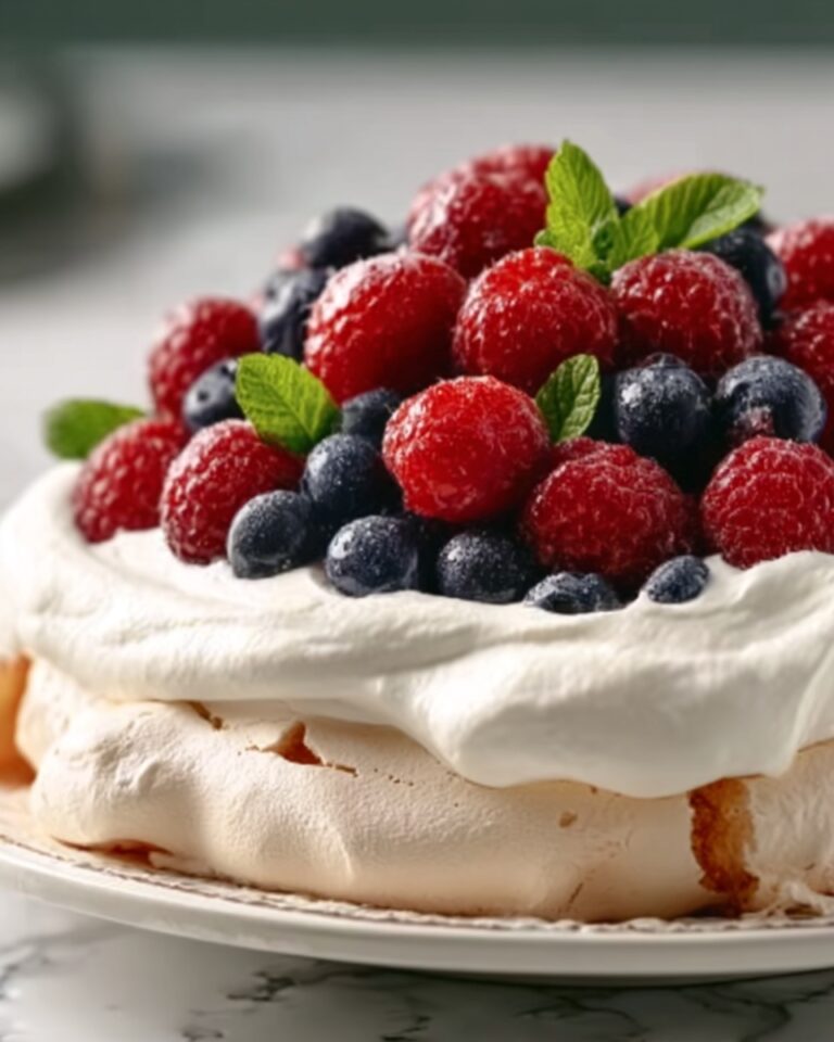 Berry Pavlova with Whipped Cream Recipe