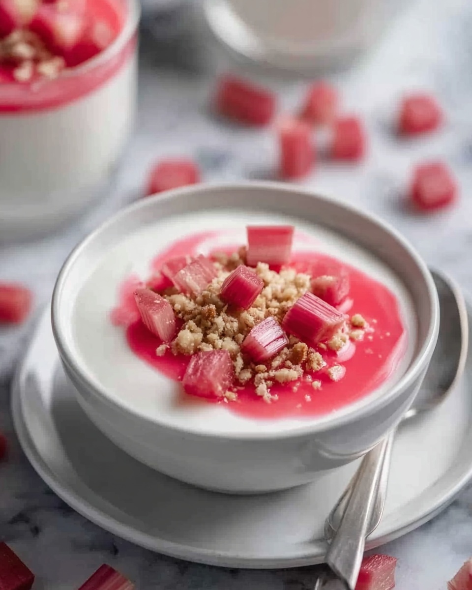 Rhubarb Panna Cotta: A Perfect Harmony of Tangy and Creamy Recipe - Recipe Image