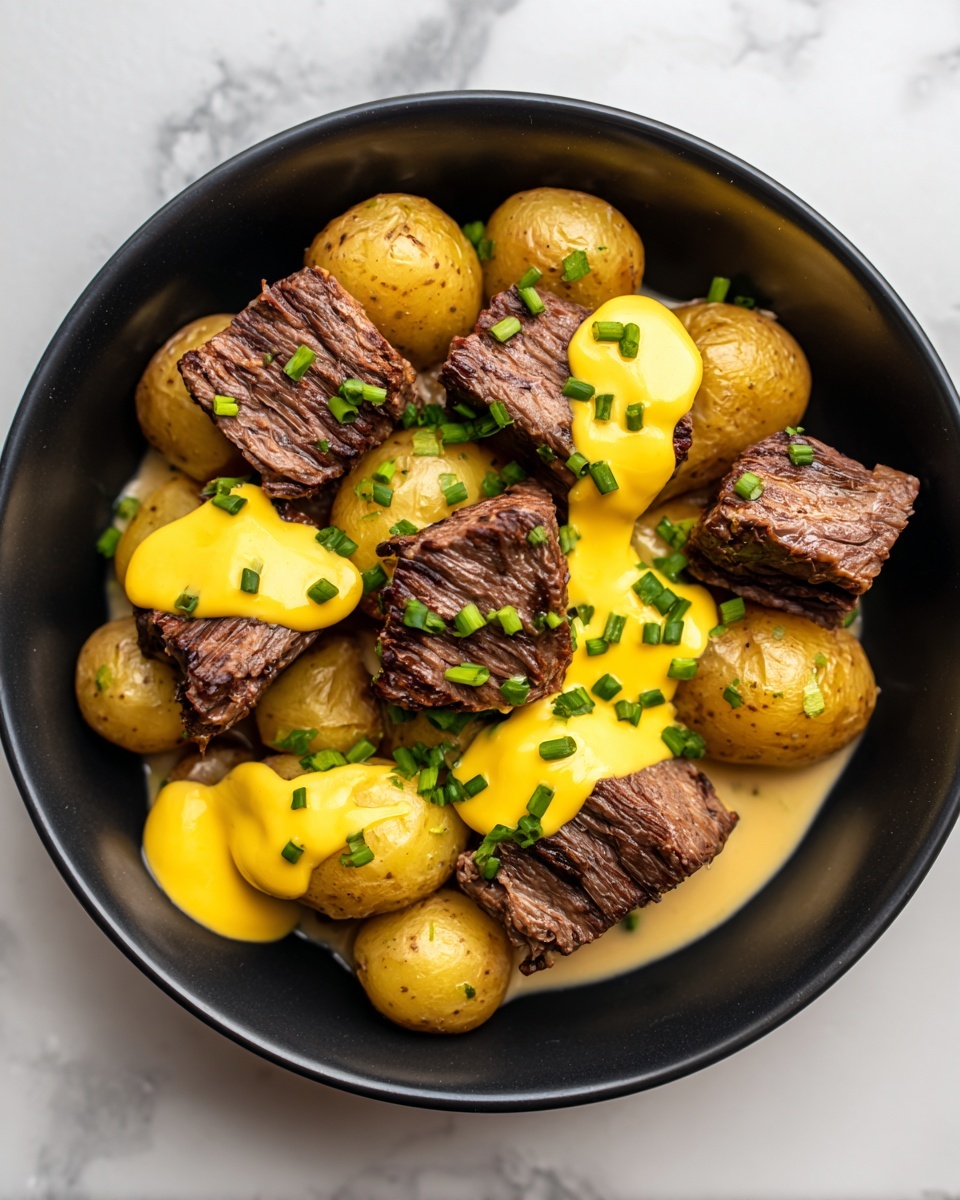 Crockpot Loaded Steak and Potato Bake Recipe - Recipe Image