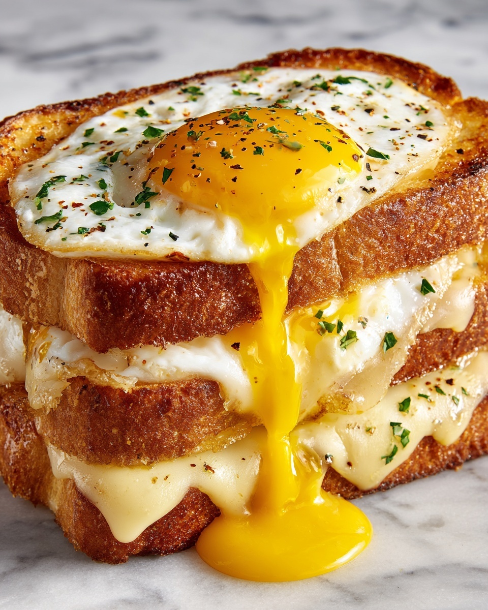Air Fryer Cheesy Egg Toast Recipe - Recipe Image