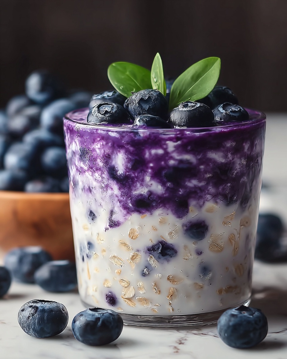 Blueberry Cheesecake Overnight Oats Recipe - Recipe Image