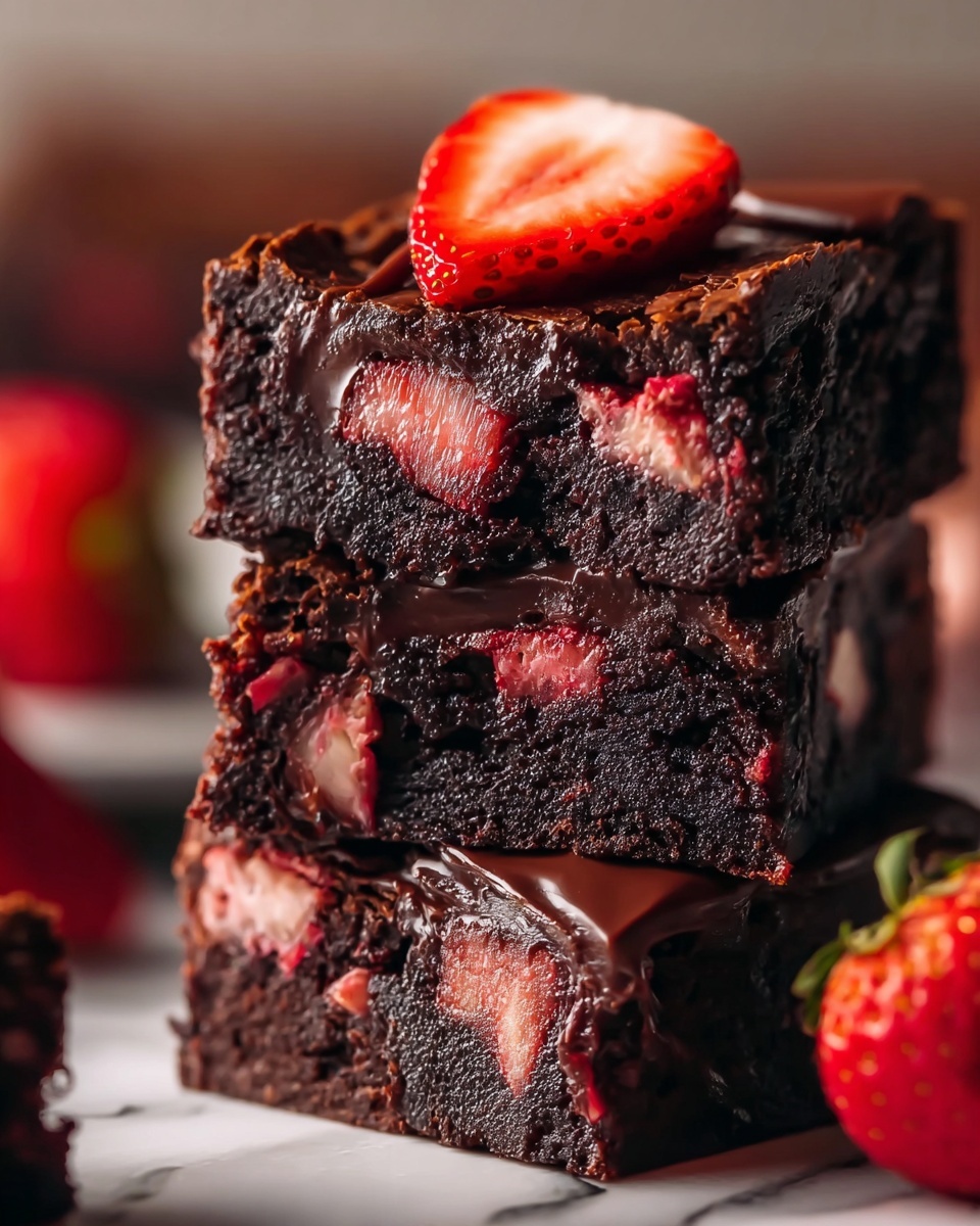 Chocolate Strawberry Brownies Recipe - Recipe Image