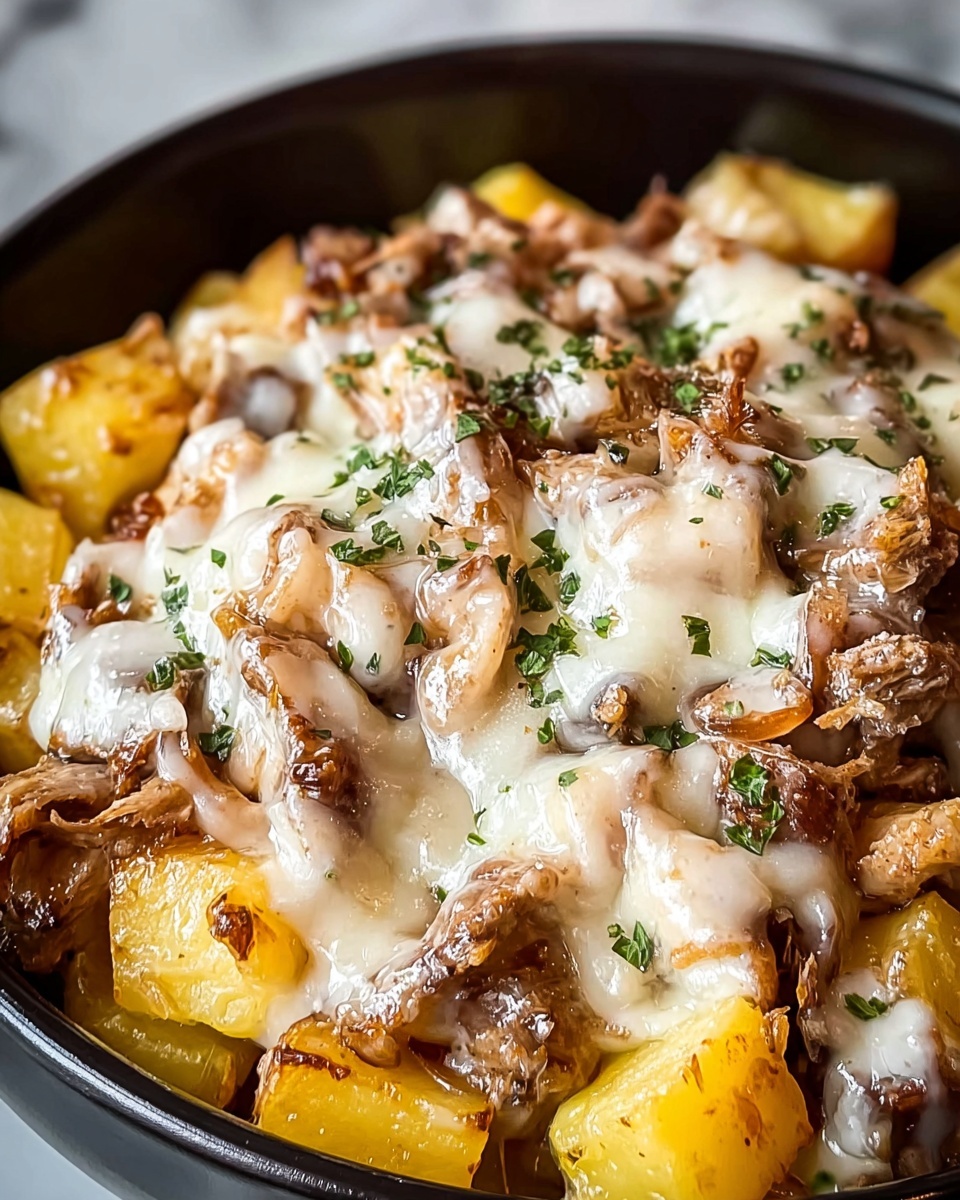 Slow Cooker Garlic Parmesan Chicken and Potatoes Recipe - Recipe Image