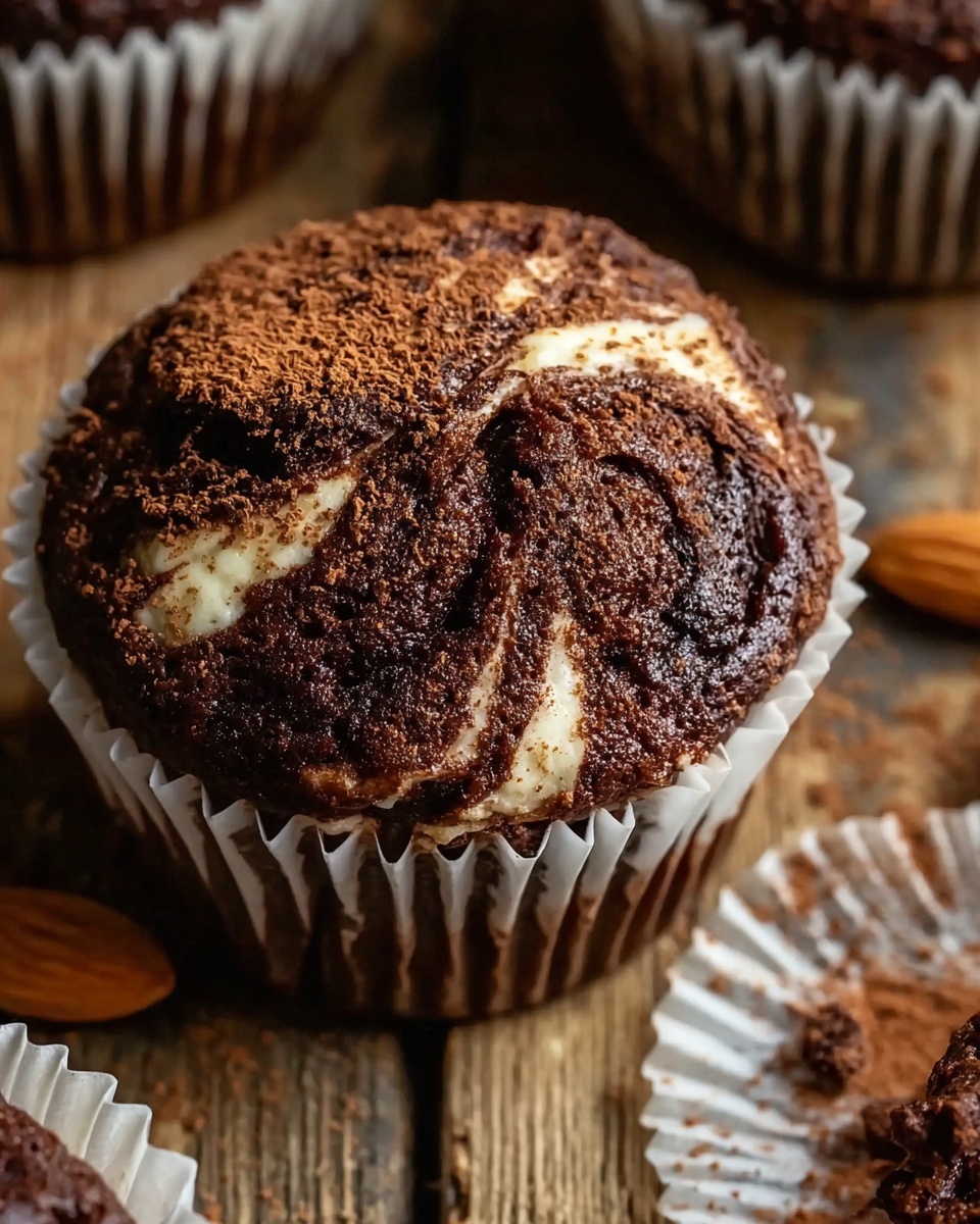 Chocolate Almond Butter Swirl Muffins Recipe - Recipe Image