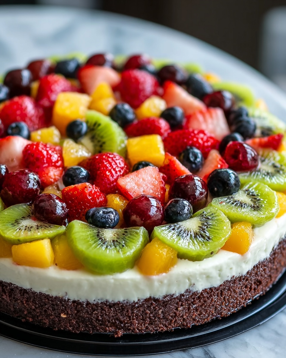 Brownie Fruit Pizza Recipe - Recipe Image