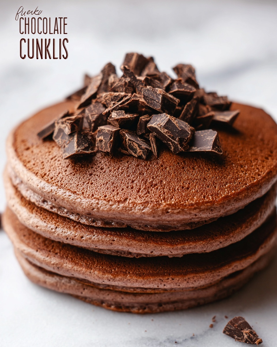 Double Chocolate Chunk Pancakes Recipe - Recipe Image