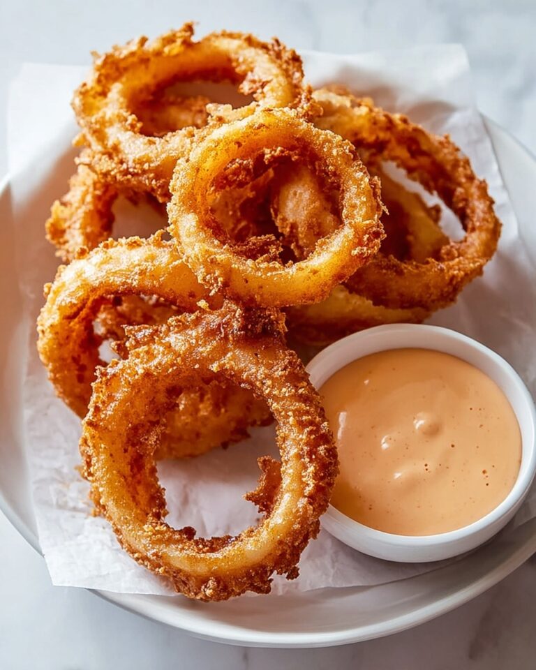 Crispy Onion Rings with Homemade Dipping Sauce Recipe