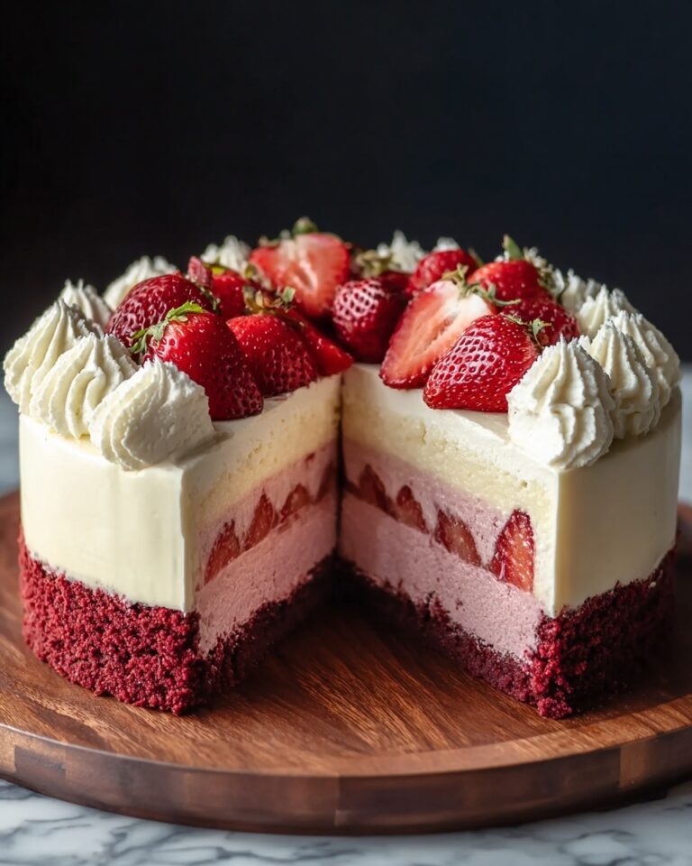 Strawberry Red Velvet Cheesecake Recipe