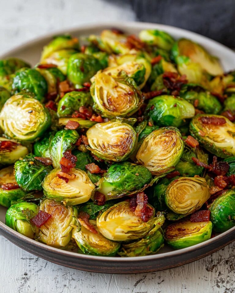 Crispy Roasted Brussels Sprouts with Bacon Recipe