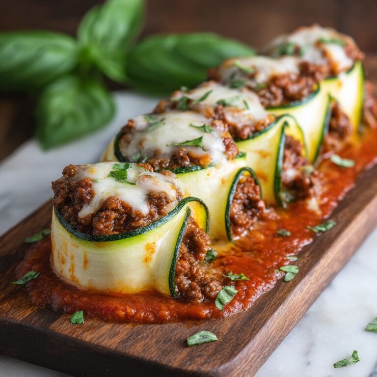 Italian Beef & Zucchini Lasagne Roll-Ups (Low-Carb & Cheesy) Recipe