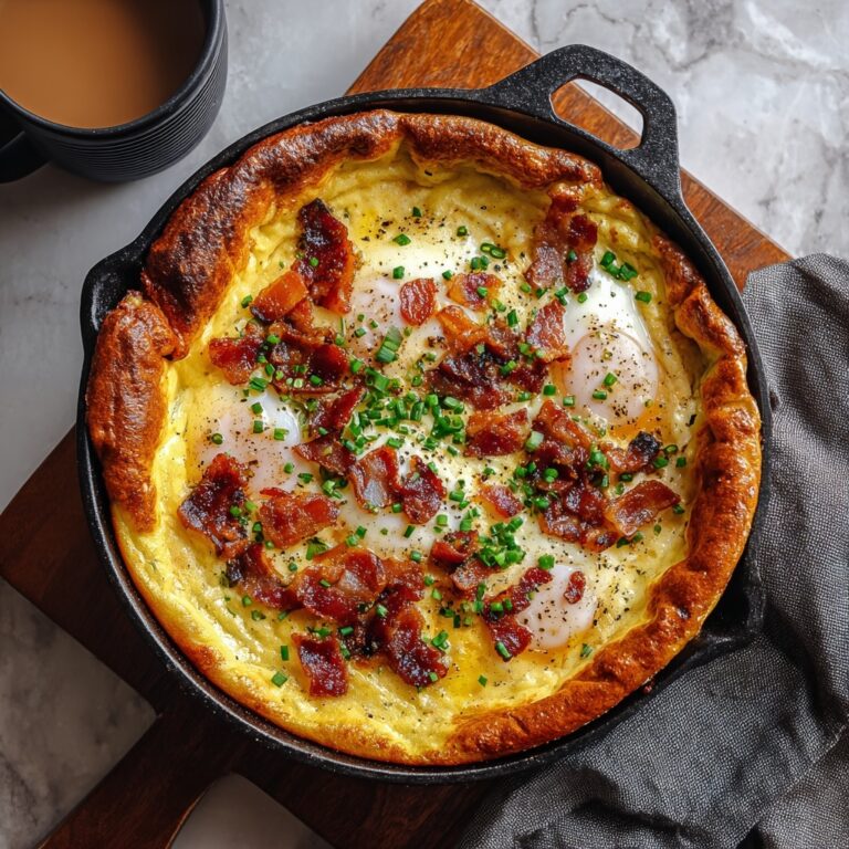 Savory Cheddar Bacon Dutch Baby: Easy Skillet Brunch Recipe
