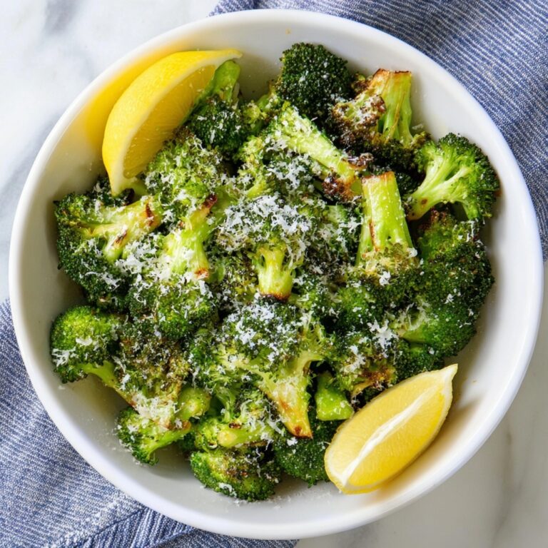 Air Fryer Broccoli with Parmesan and Lemon Recipe