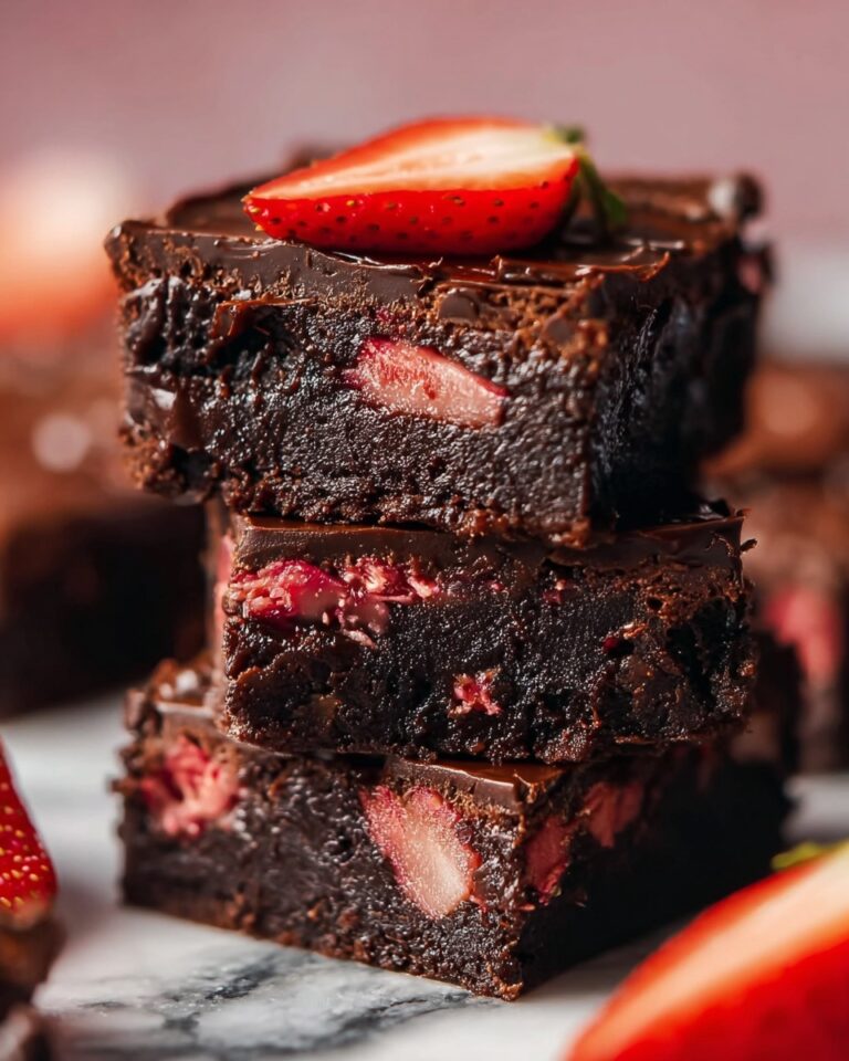 Chocolate Strawberry Brownies Recipe