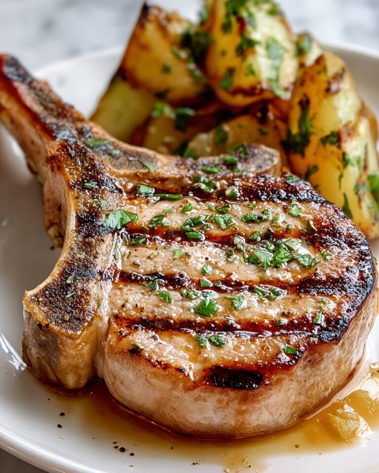 Grilled Pork Loin Chops with Garlic, Paprika, and Fresh Herbs Recipe